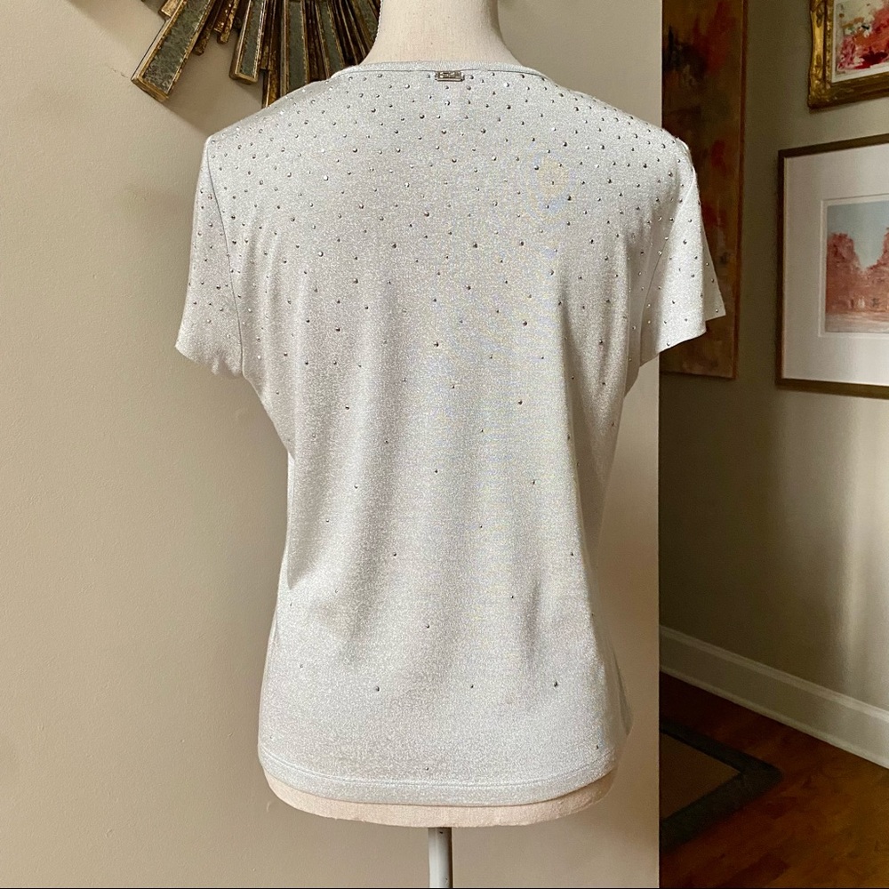 ST. JOHN Silvery Studded Top - Picture 5 of 8